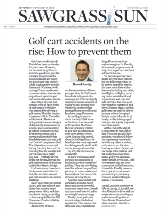 Accidentes con carritos de golf en aumento: cómo prevenirlos